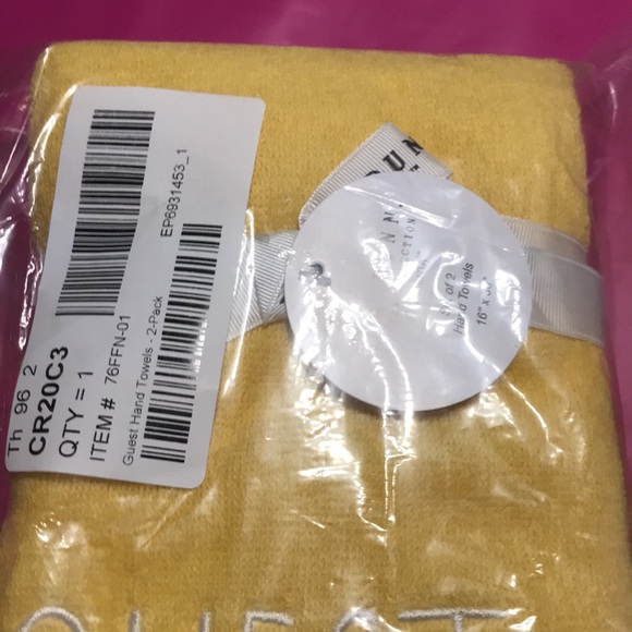 NEW Rae Dunn GUEST hand Towels set of 2 NEW BNIP - Picture 3 of 7